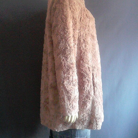 BB Dakota Light Cocoa Wrap Faux Fur Side Pocket Coat in size M - Picture 7 of 12